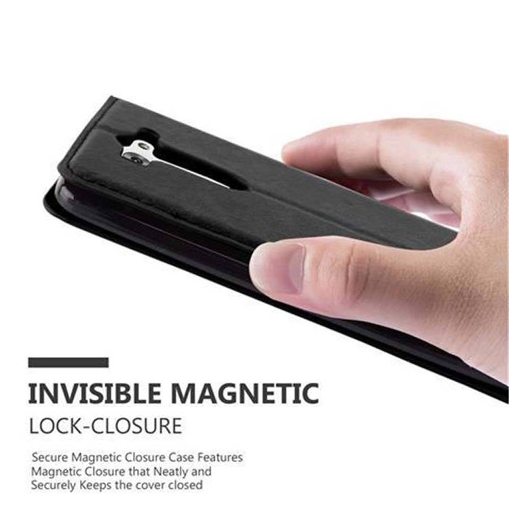 Cadorabo Hülle für LG G3 MINI / G3 S Schutz Hülle in Schwarz Handyhülle Etui Case Cover Magnetverschluss