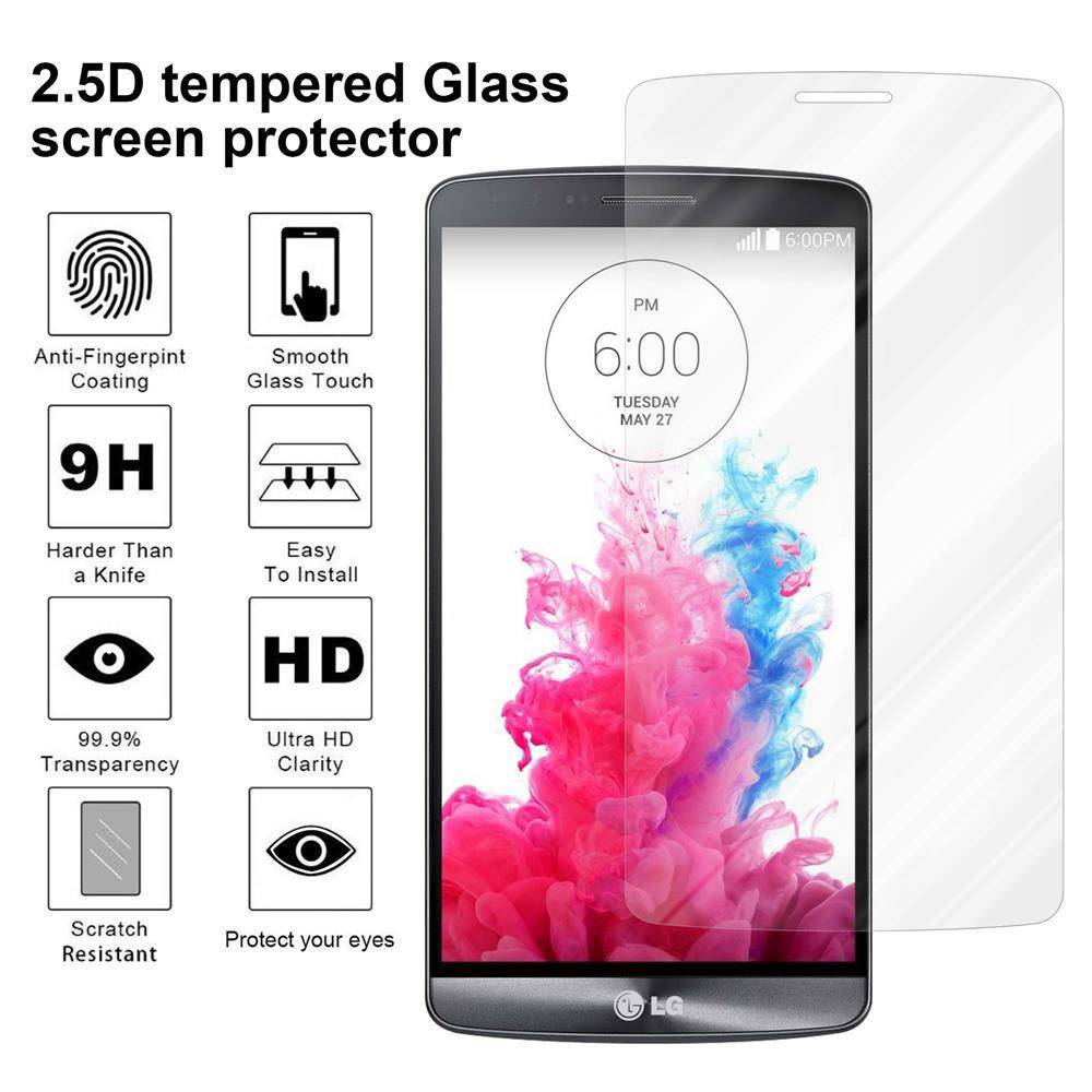 Cadorabo Panzer Folie für LG G3 Schutzfolie in Transparent Gehärtetes Tempered Display-Schutzglas