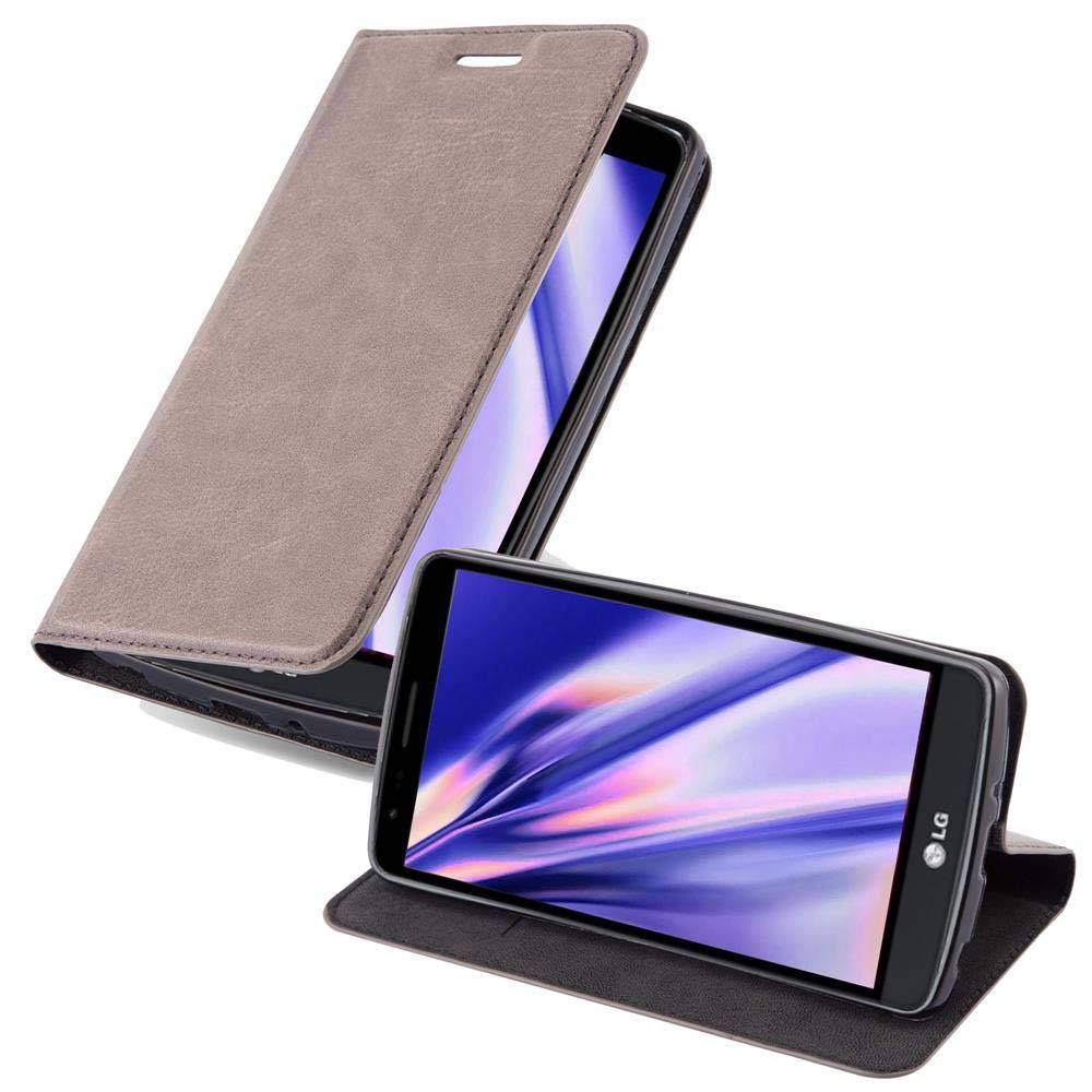 Cadorabo Hülle für LG G3 STYLUS Schutz Hülle in Braun Handyhülle Etui Case Cover Magnetverschluss