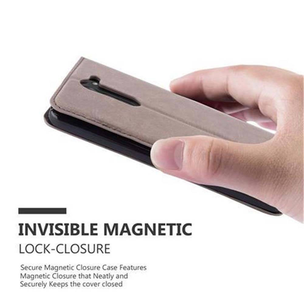 Cadorabo Hülle für LG G3 STYLUS Schutz Hülle in Braun Handyhülle Etui Case Cover Magnetverschluss