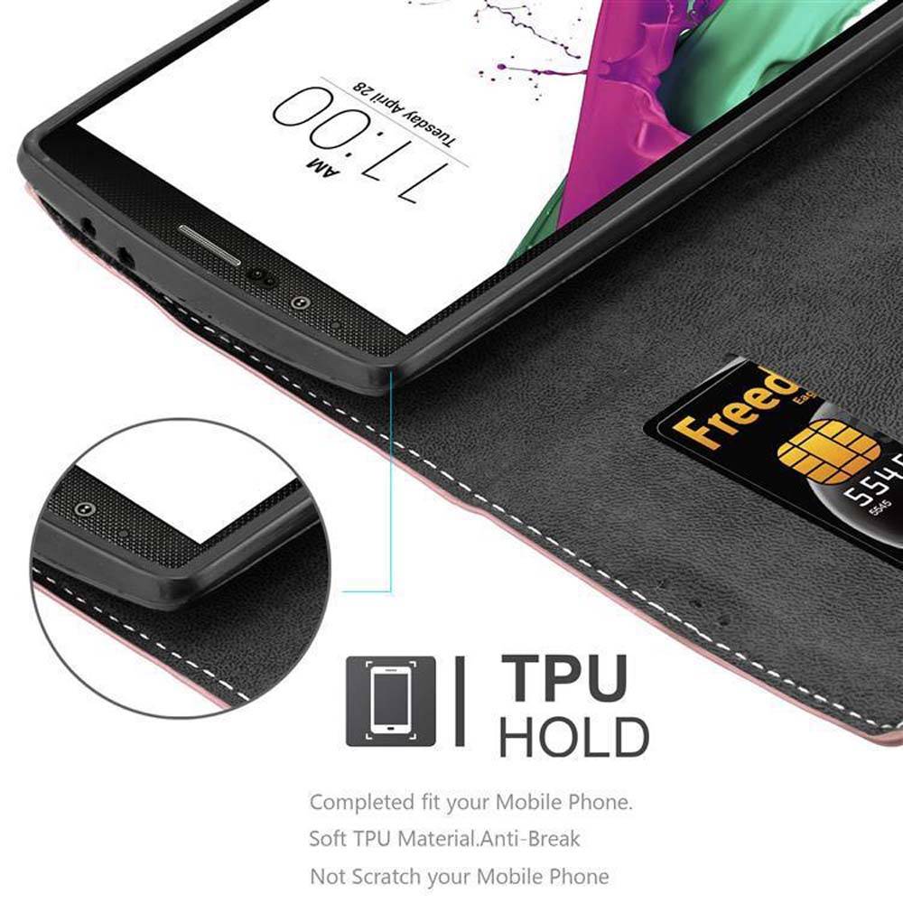Cadorabo Hülle für LG G4 / G4 PLUS Schutzhülle in Rosa SHandyhülle Book Case Etui Kunstleder