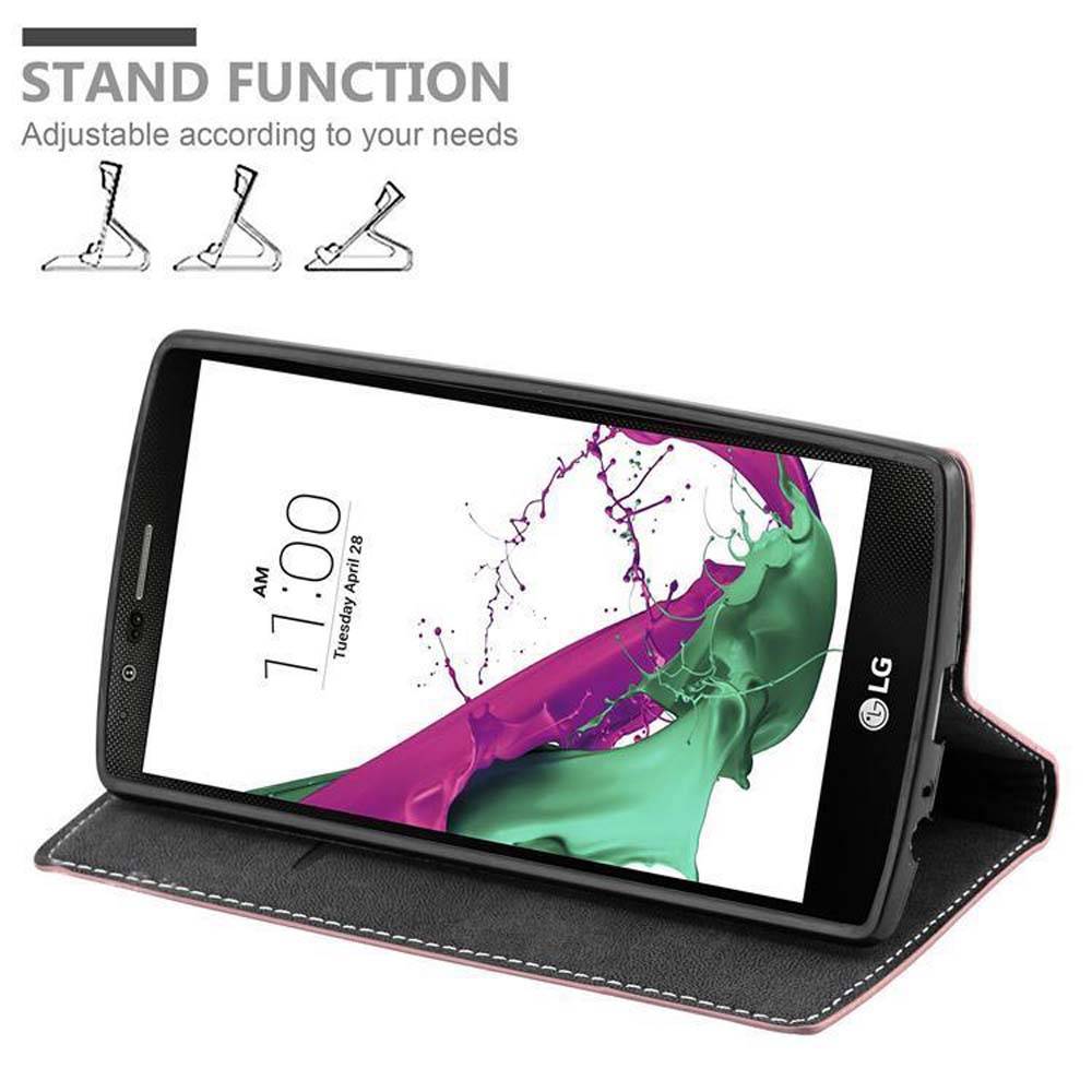 Cadorabo Hülle für LG G4 / G4 PLUS Schutzhülle in Rosa SHandyhülle Book Case Etui Kunstleder