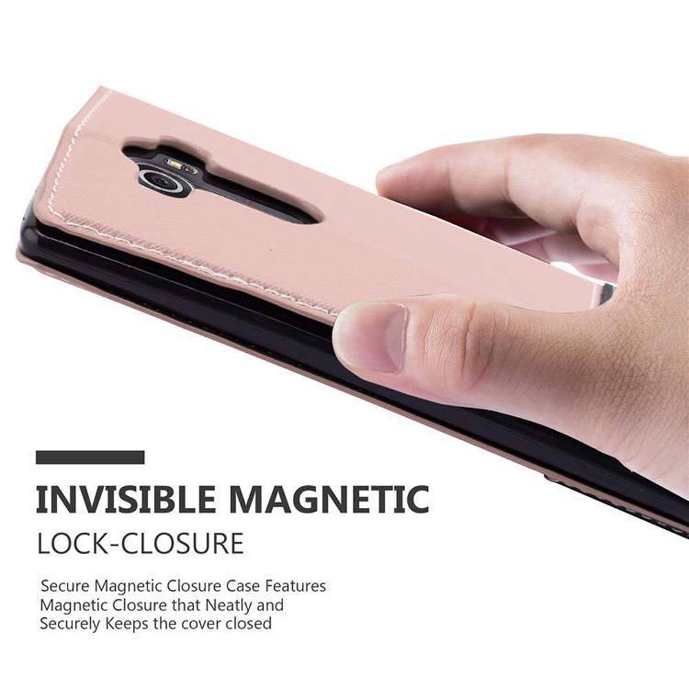 Cadorabo Hülle für LG G4 / G4 PLUS Schutzhülle in Rosa SHandyhülle Book Case Etui Kunstleder