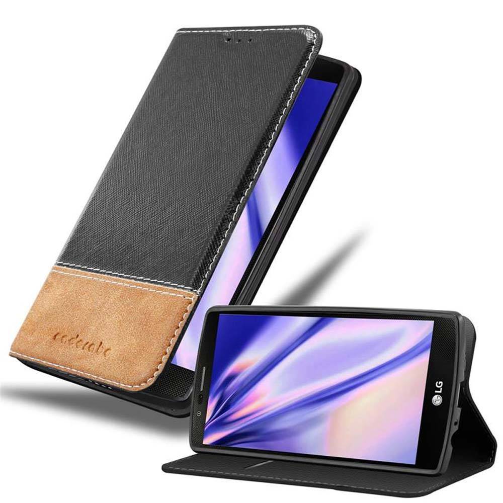 Cadorabo Hülle für LG G4 / G4 PLUS Schutzhülle in Schwarz SHandyhülle Book Case Etui Kunstleder