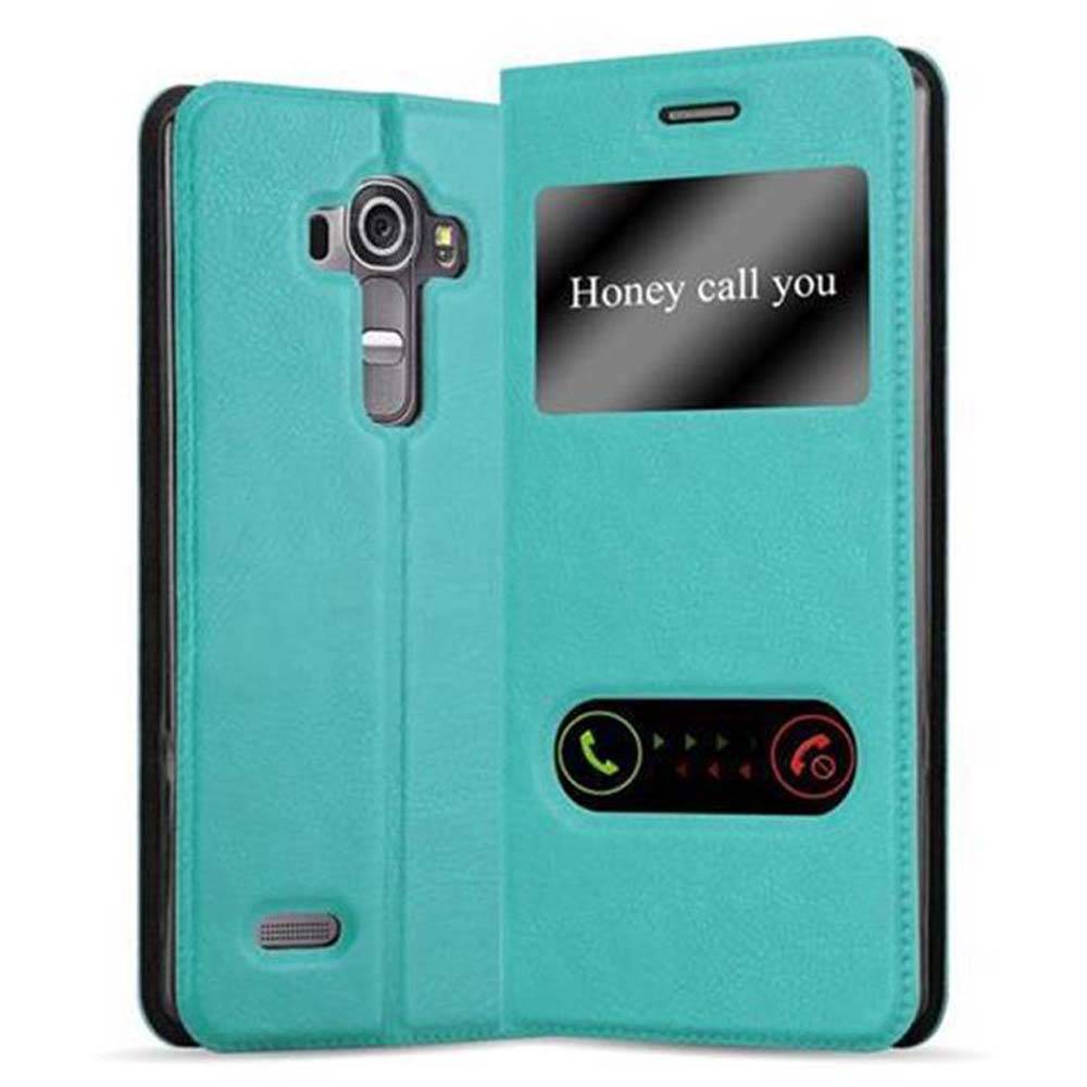Cadorabo Schutzhülle für LG G4 / G4 PLUS Hülle in Türkis Handyhülle Book Case Cover Etui