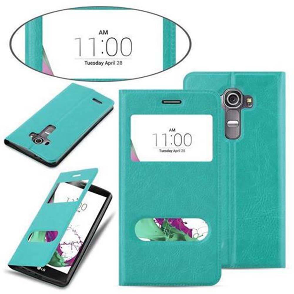 Cadorabo Schutzhülle für LG G4 / G4 PLUS Hülle in Türkis Handyhülle Book Case Cover Etui
