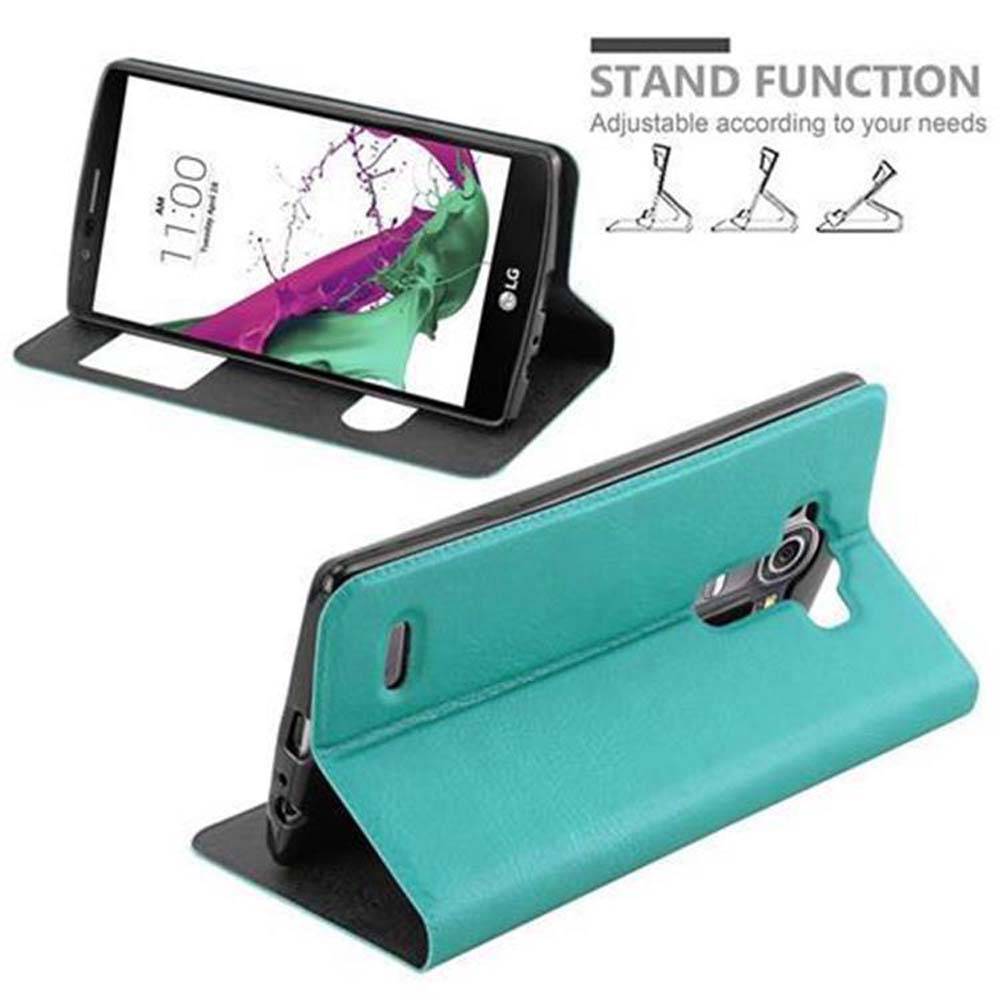 Cadorabo Schutzhülle für LG G4 / G4 PLUS Hülle in Türkis Handyhülle Book Case Cover Etui
