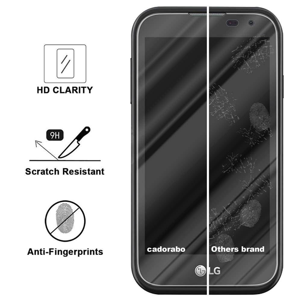 Cadorabo Panzer Folie für LG K3 2017 Schutzfolie in Transparent Gehärtetes Tempered Display-Schutzglas