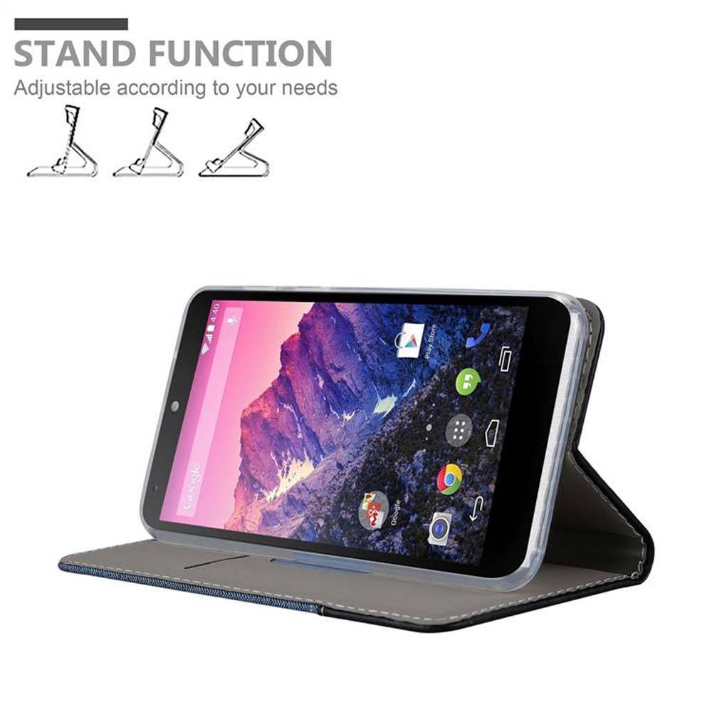 Cadorabo Hülle für LG Google NEXUS 5 Schutzhülle in Blau Handy Hülle Etui Book Case Cover