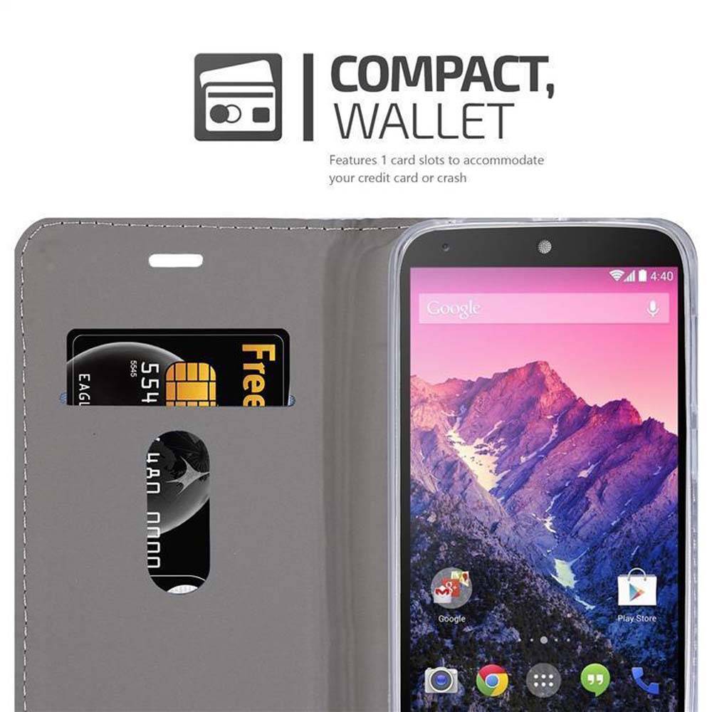 Cadorabo Hülle für LG Google NEXUS 5 Schutzhülle in Blau Handy Hülle Etui Book Case Cover