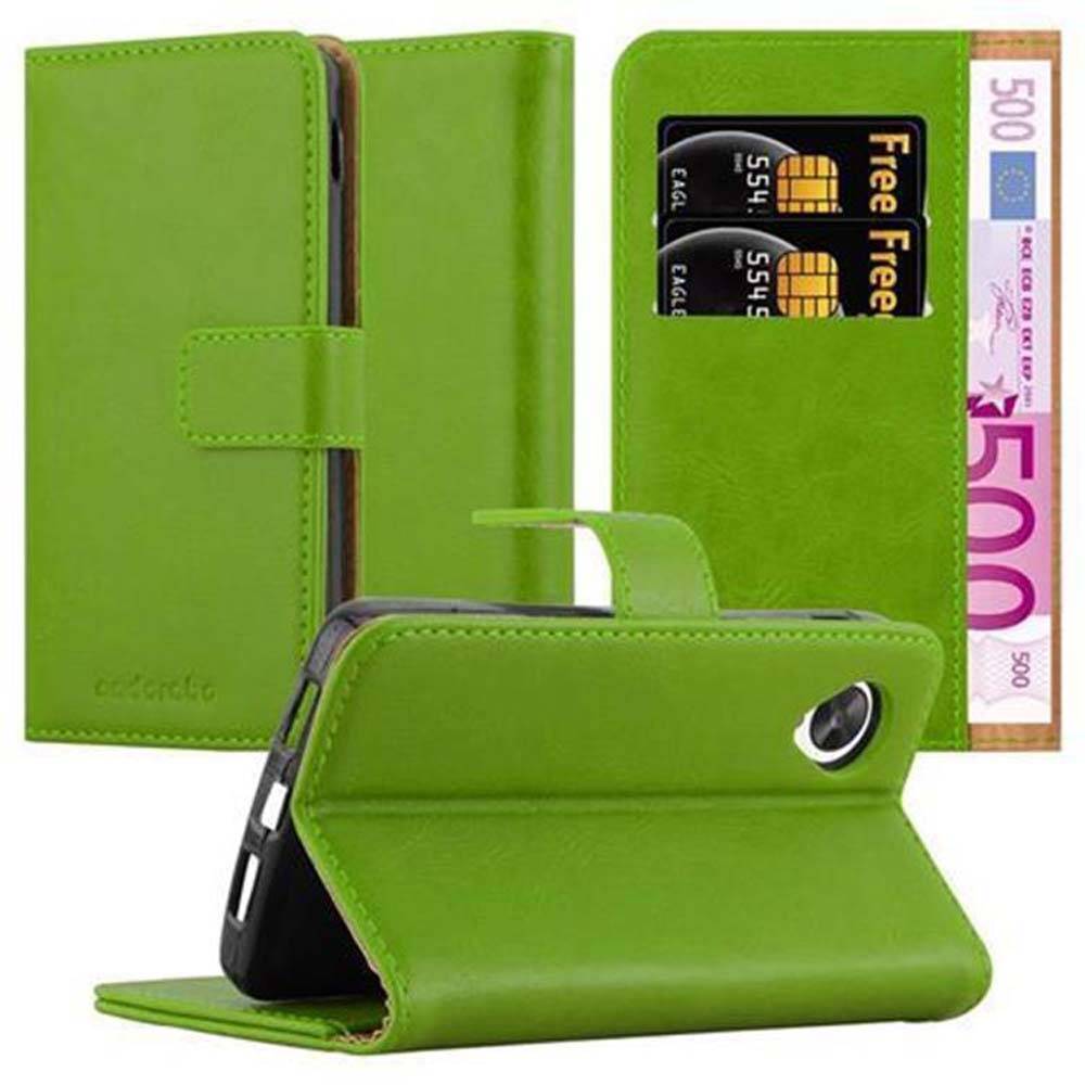 Cadorabo Hülle für LG Google NEXUS 5 Schutzhülle in Grün Handyhülle Book Tasche Case Etui Luxury