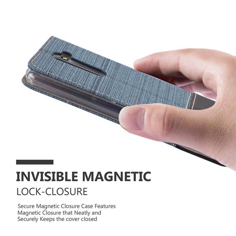 Cadorabo Hülle für LG STYLUS 2 Schutzhülle in Blau Handy Hülle Etui Book Case Cover