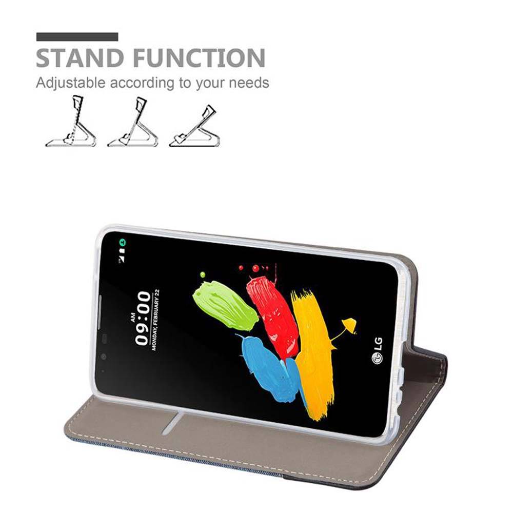 Cadorabo Hülle für LG STYLUS 2 Schutzhülle in Blau Handy Hülle Etui Book Case Cover