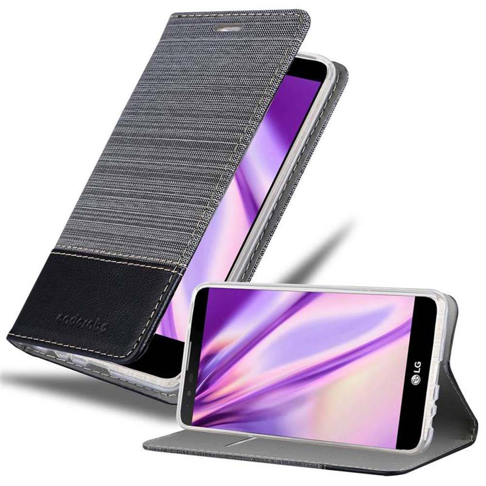 Cadorabo Hülle für LG STYLUS 2 Schutzhülle in Grau Handy Hülle Etui Book Case Cover