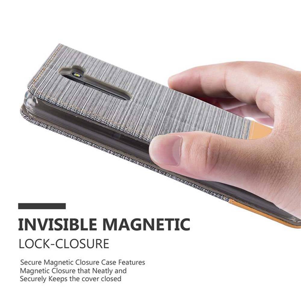 Cadorabo Hülle für LG STYLUS 2 Schutzhülle in Grau Handy Hülle Etui Book Case Cover