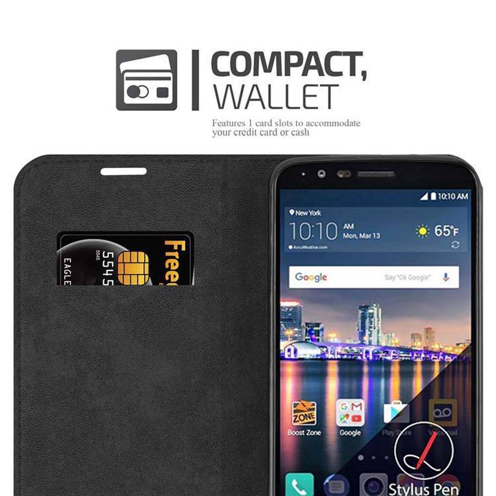 Cadorabo Hülle für LG STYLUS 3 Schutz Hülle in Rot Handyhülle Etui Case Cover Magnetverschluss