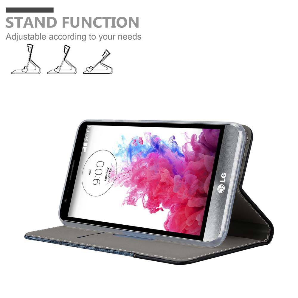 Cadorabo Hülle für LG STYLUS 3 Schutzhülle in Blau Handy Hülle Etui Book Case Cover