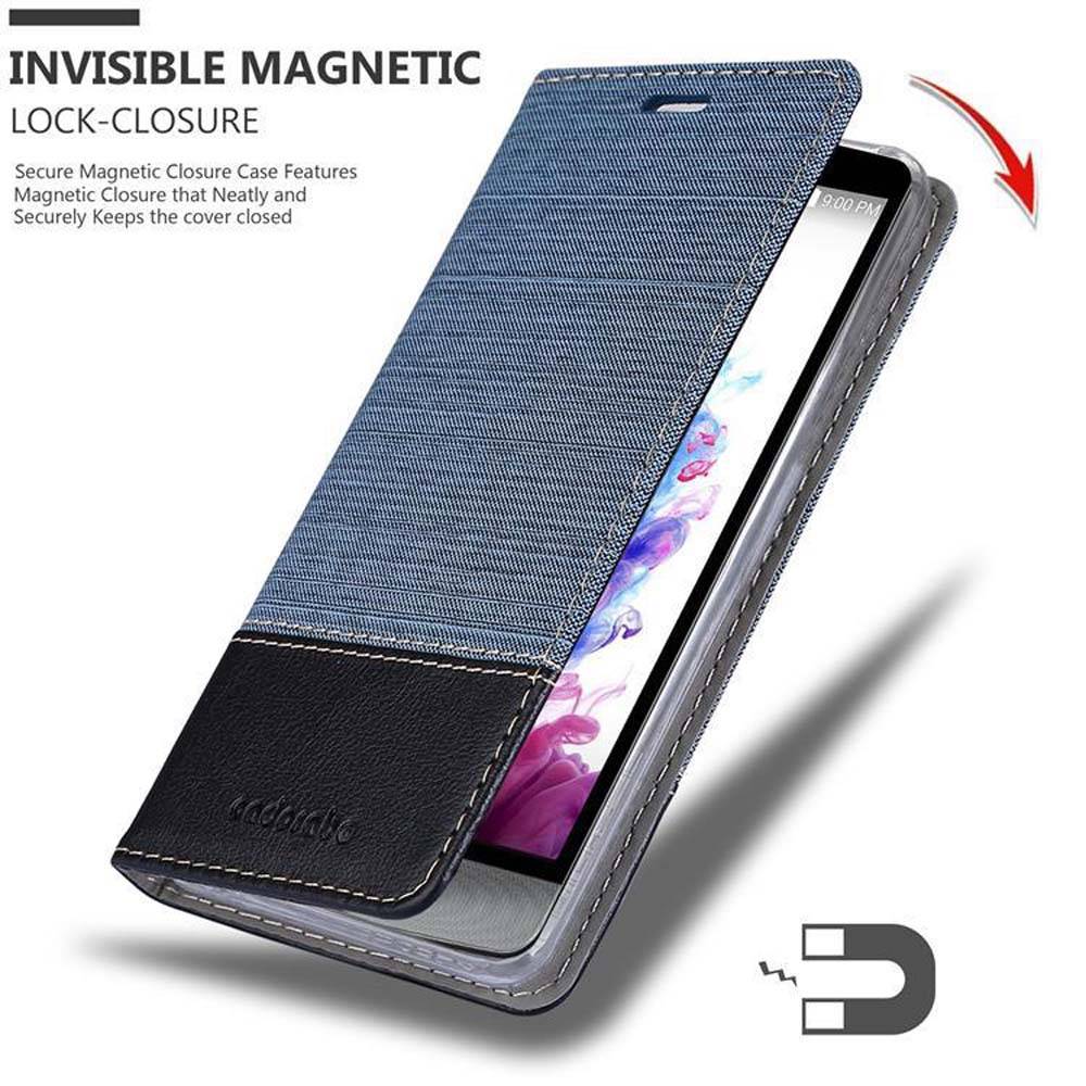 Cadorabo Hülle für LG STYLUS 3 Schutzhülle in Blau Handy Hülle Etui Book Case Cover