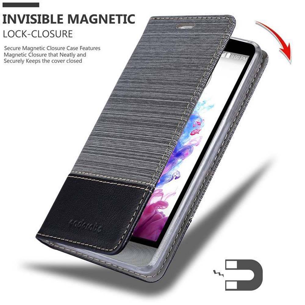 Cadorabo Hülle für LG STYLUS 3 Schutzhülle in Grau Handy Hülle Etui Book Case Cover