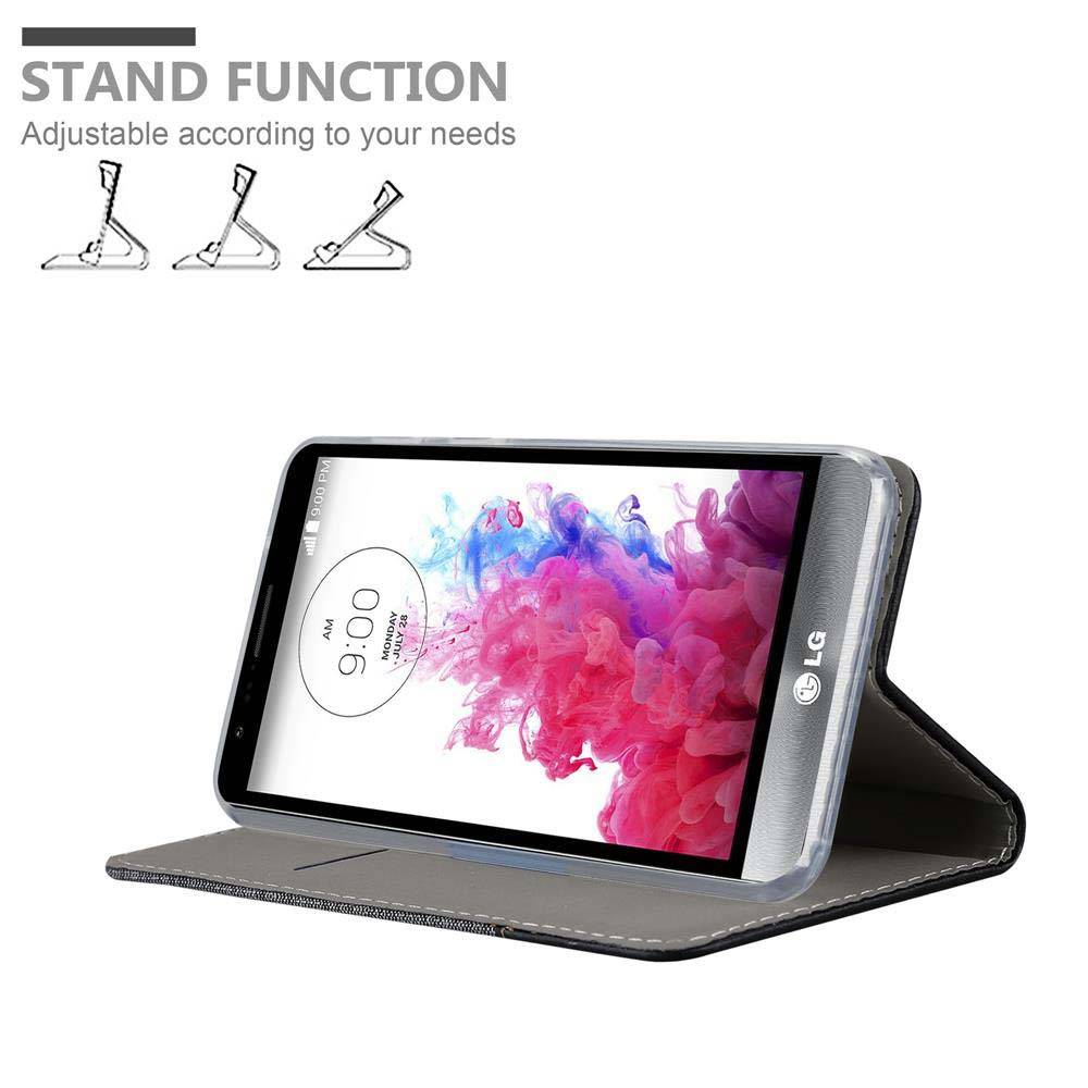 Cadorabo Hülle für LG STYLUS 3 Schutzhülle in Grau Handy Hülle Etui Book Case Cover