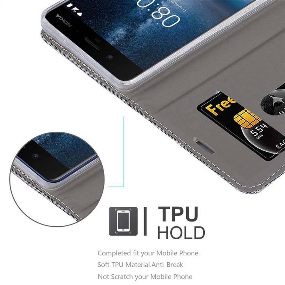 Cadorabo Hülle für LG STYLUS 3 Schutzhülle in Grau Handy Hülle Etui Book Case Cover