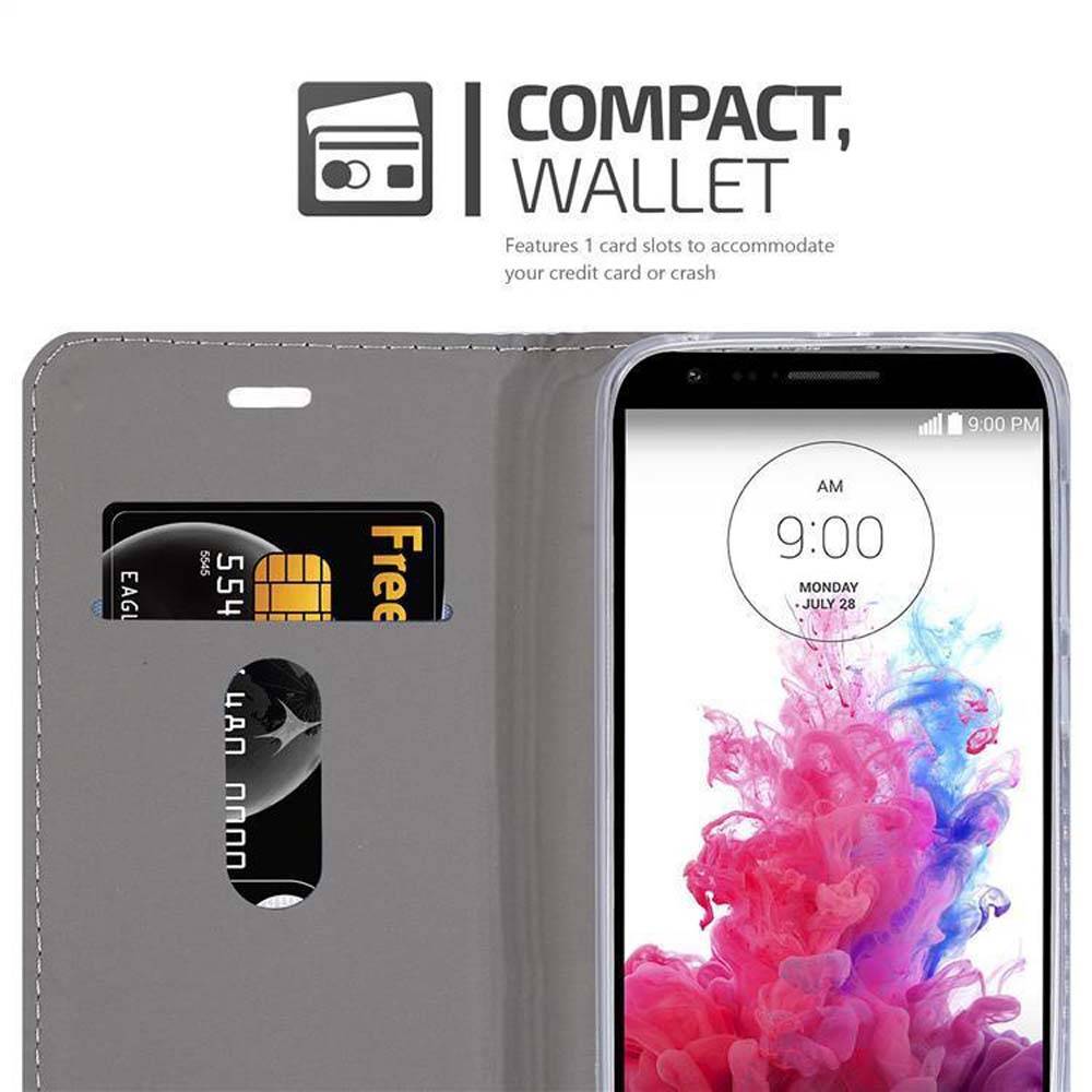 Cadorabo Hülle für LG STYLUS 3 Schutzhülle in Grau Handy Hülle Etui Book Case Cover
