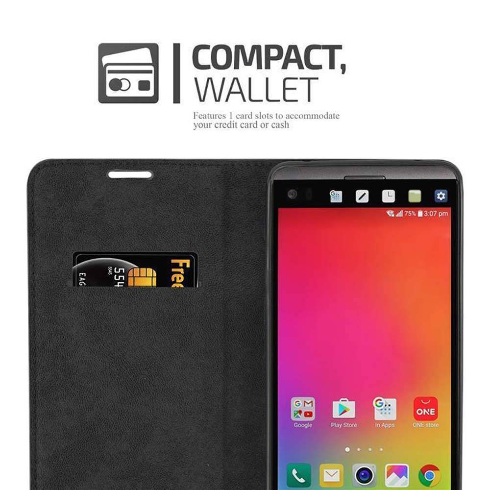 Cadorabo Hülle für LG V20 Schutz Hülle in Rot Handyhülle Etui Case Cover Magnetverschluss