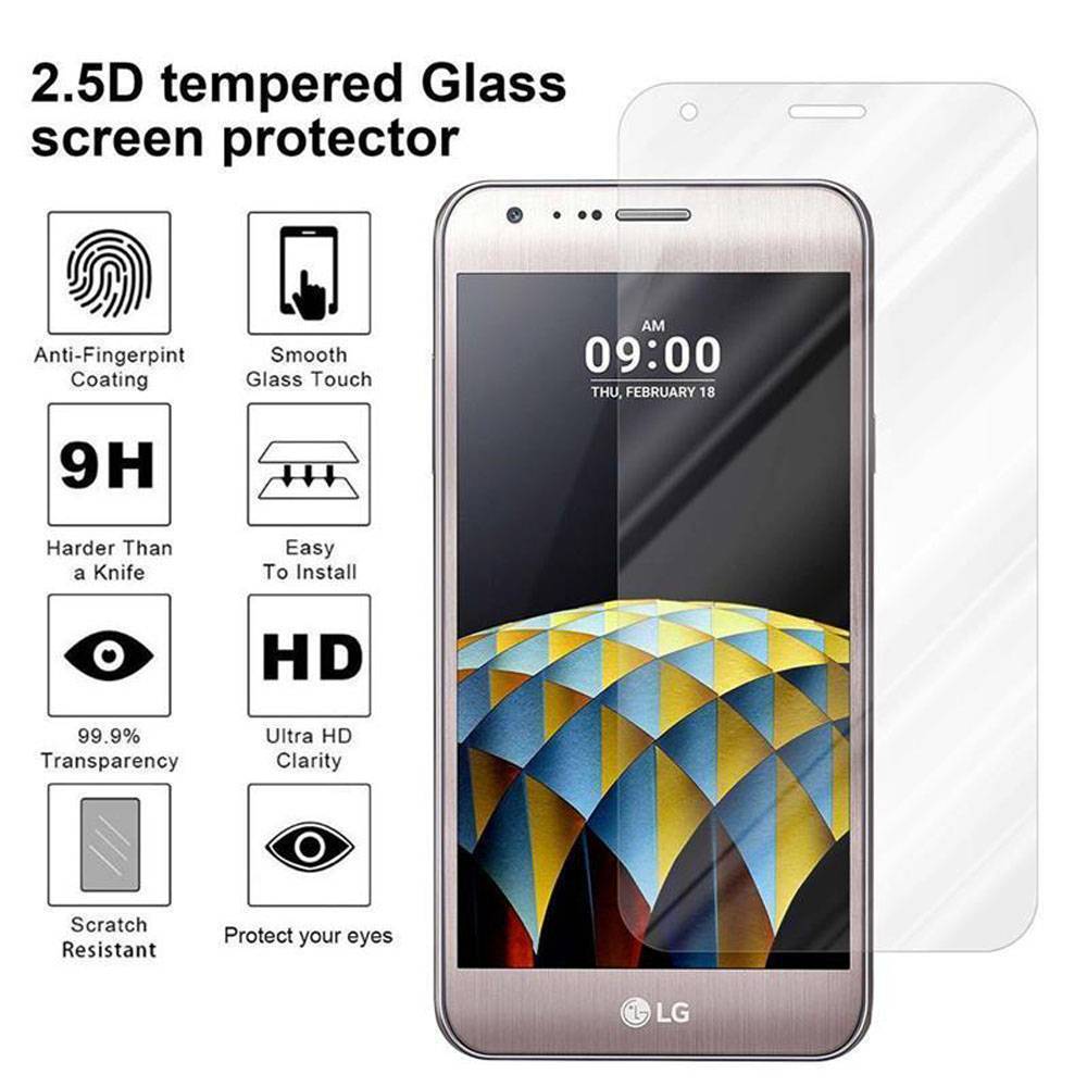 Cadorabo Panzer Folie für LG X CAM Schutzfolie in Transparent Gehärtetes Tempered Display-Schutzglas