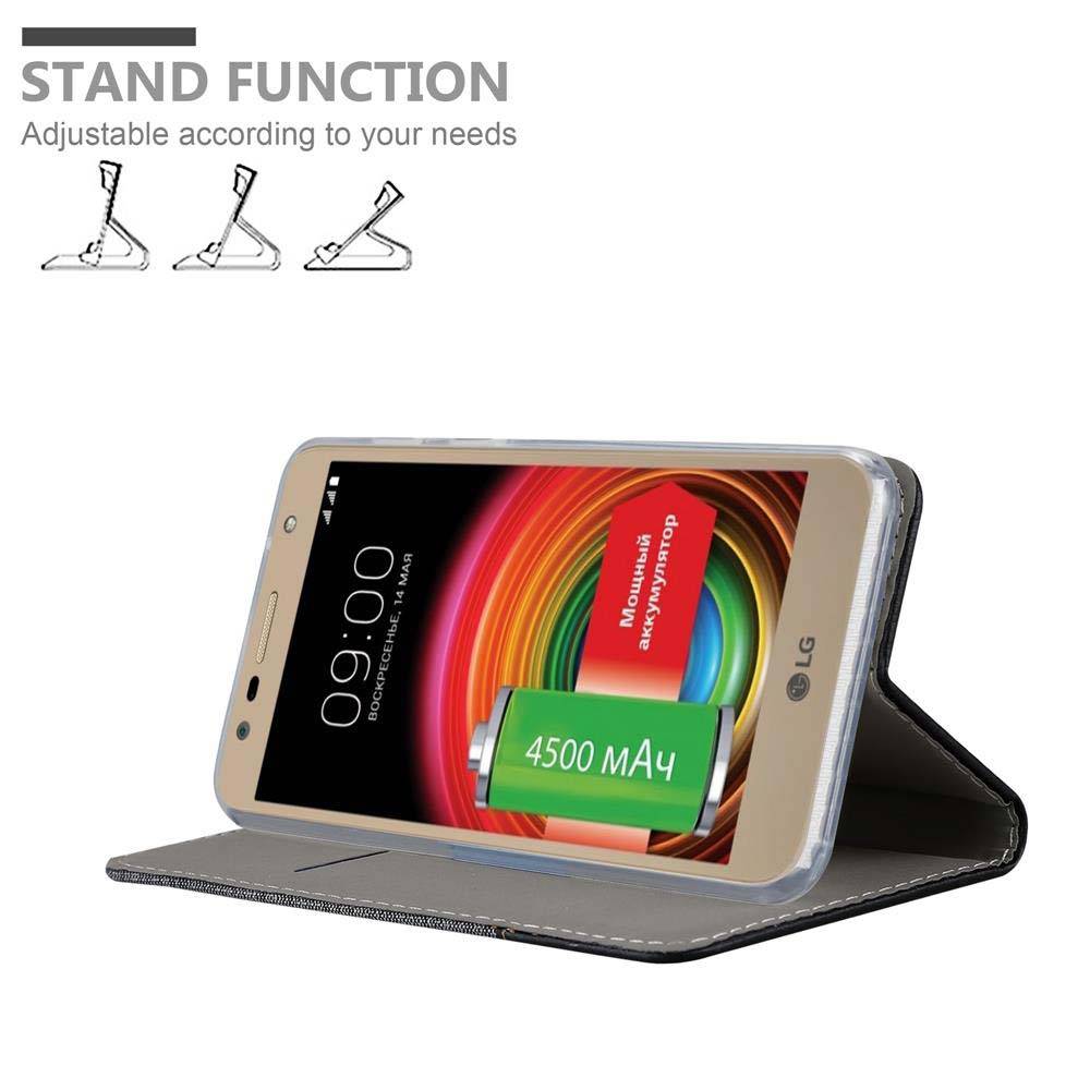 Cadorabo Hülle für LG X POWER 2 Schutzhülle in Grau Handy Hülle Etui Book Case Cover