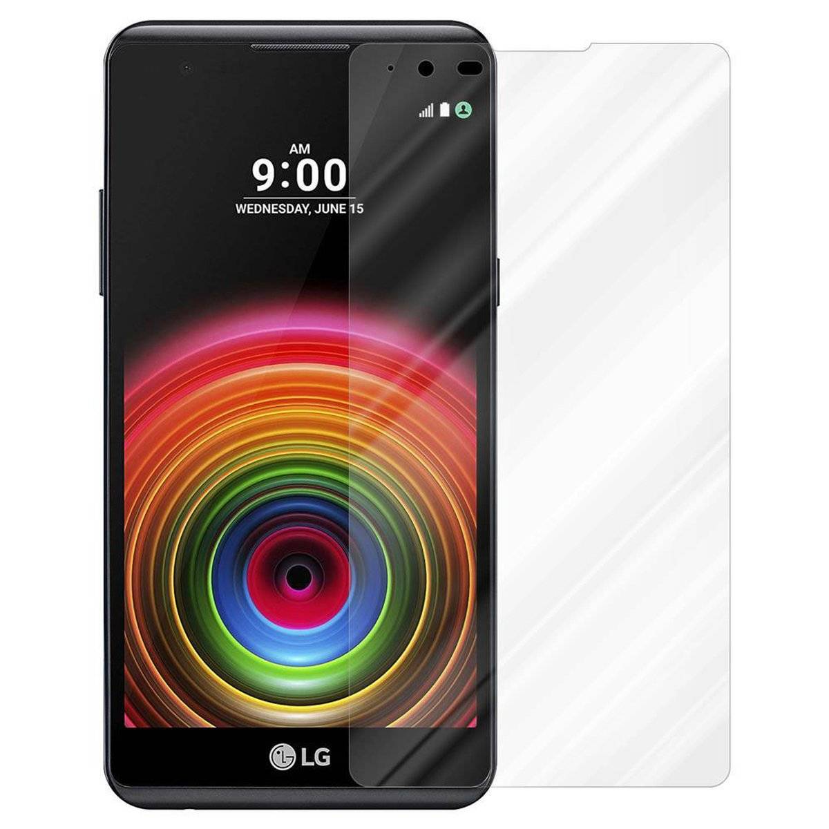 Cadorabo Schutzglas Panzer Folie (Tempered) Display-Schutzglas mit 3D Touch<br/>kompatibel mit LG X POWER<br/>kristall klar