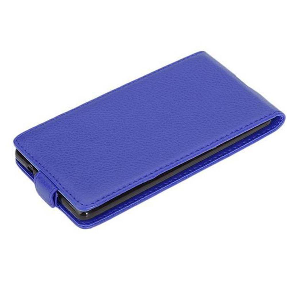 Cadorabo Hülle für Nokia 3 2017 Schutzhülle in Blau Flip Handyhülle Case Cover Etui Kunstleder