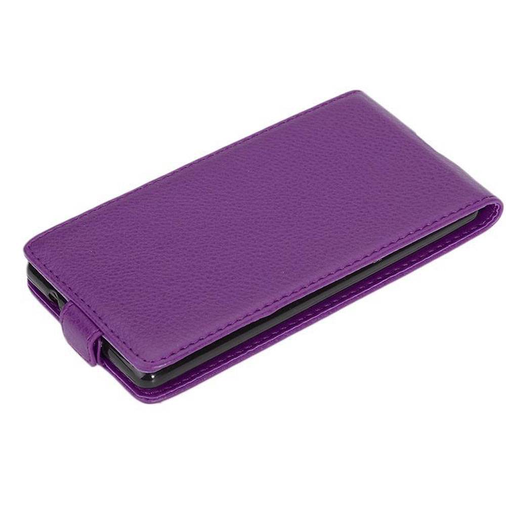Cadorabo Hülle für Nokia 3 2017 Schutzhülle in Lila Flip Handyhülle Case Cover Etui Kunstleder