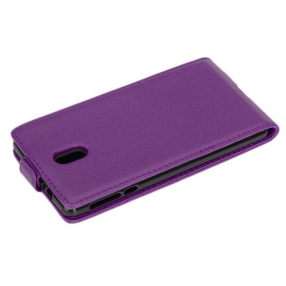 Cadorabo Hülle für Nokia 3 2017 Schutzhülle in Lila Flip Handyhülle Case Cover Etui Kunstleder