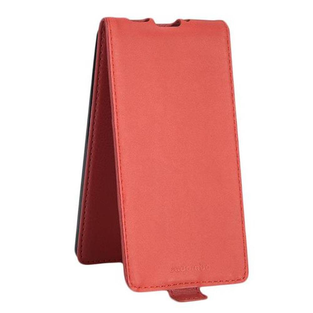 Cadorabo Hülle für Nokia 3 2017 Schutzhülle in Rot Flip Handyhülle Case Cover Etui Kunstleder