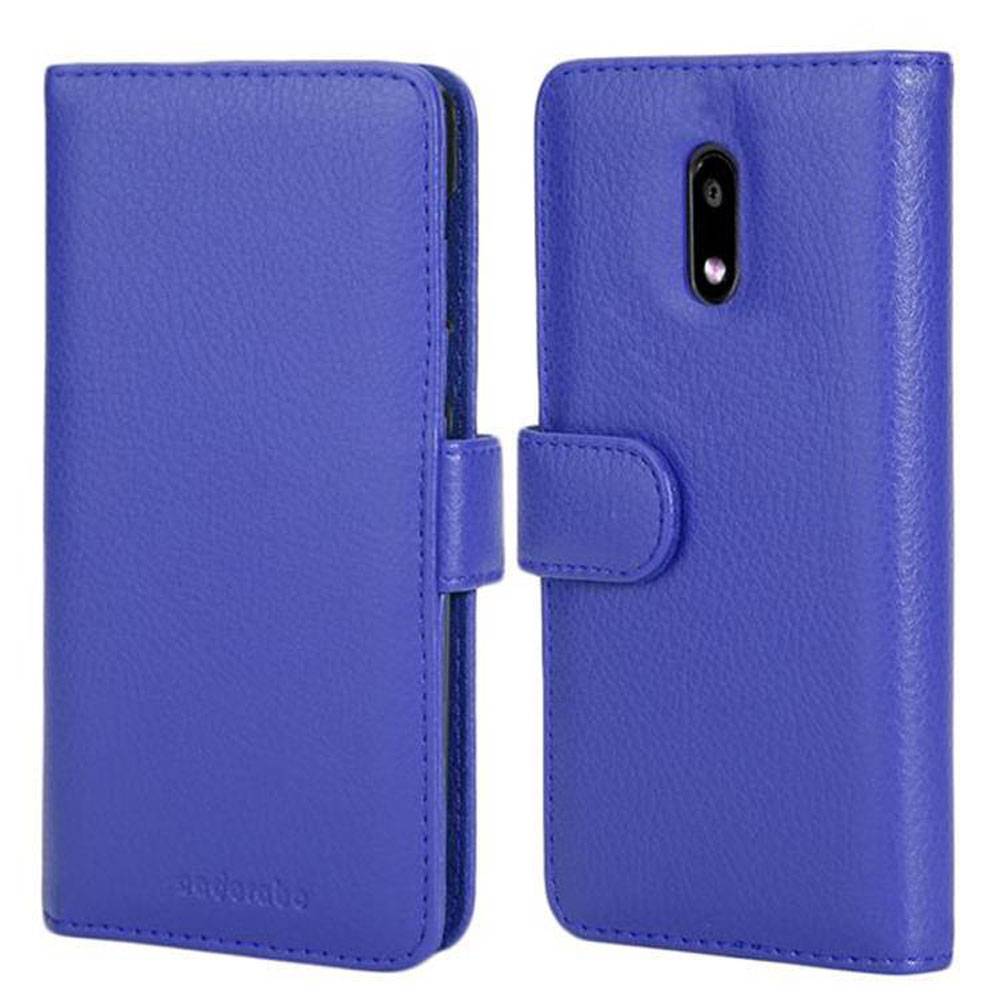 Cadorabo Hülle für Nokia 3 2017 in Blau Backcover Handy Schutz Hülle Book Case Booklet Kartenfächer
