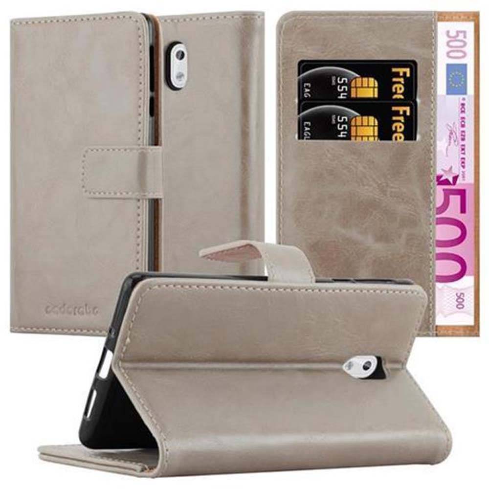 Cadorabo Hülle für Nokia 3 2017 Schutzhülle in Braun Handyhülle Book Tasche Case Etui Luxury