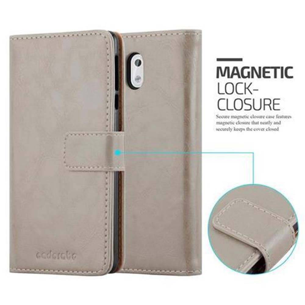Cadorabo Hülle für Nokia 3 2017 Schutzhülle in Braun Handyhülle Book Tasche Case Etui Luxury