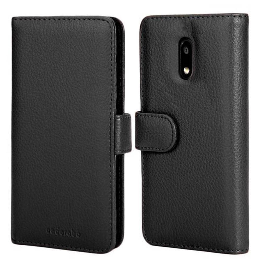 Cadorabo Hülle für Nokia 3 2017 in Schwarz Backcover Handy Schutz Hülle Book Case Booklet Kartenfächer