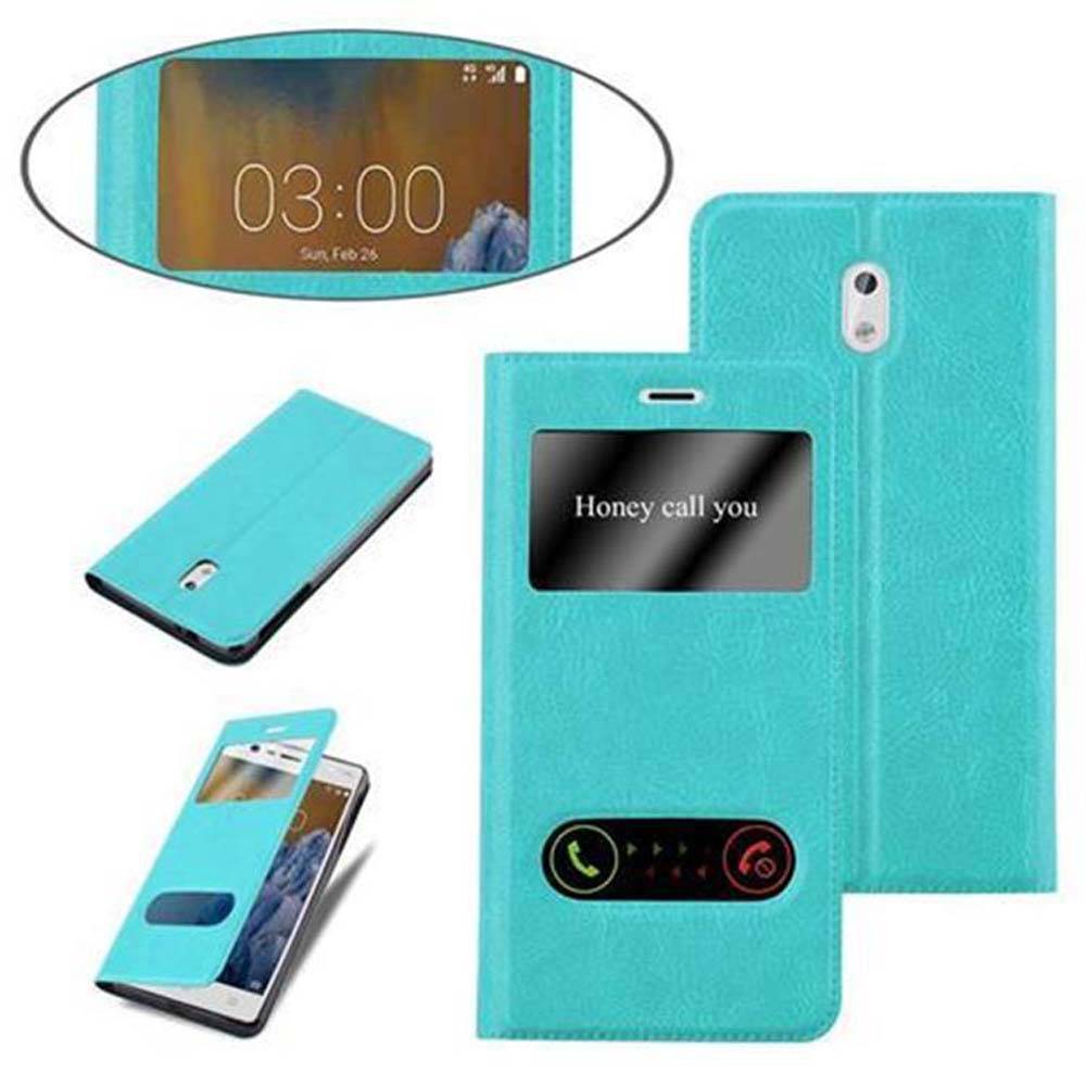 Cadorabo Schutzhülle für Nokia 3 2017 Hülle in Türkis Handyhülle Book Case Cover Etui