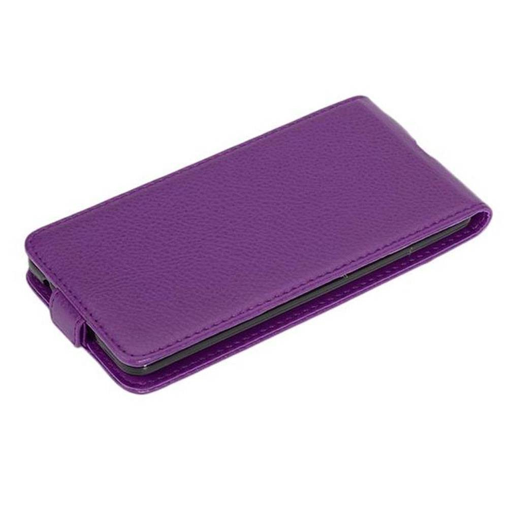 Cadorabo Hülle für Nokia 5 2017 Schutzhülle in Lila Flip Handyhülle Case Cover Etui Kunstleder