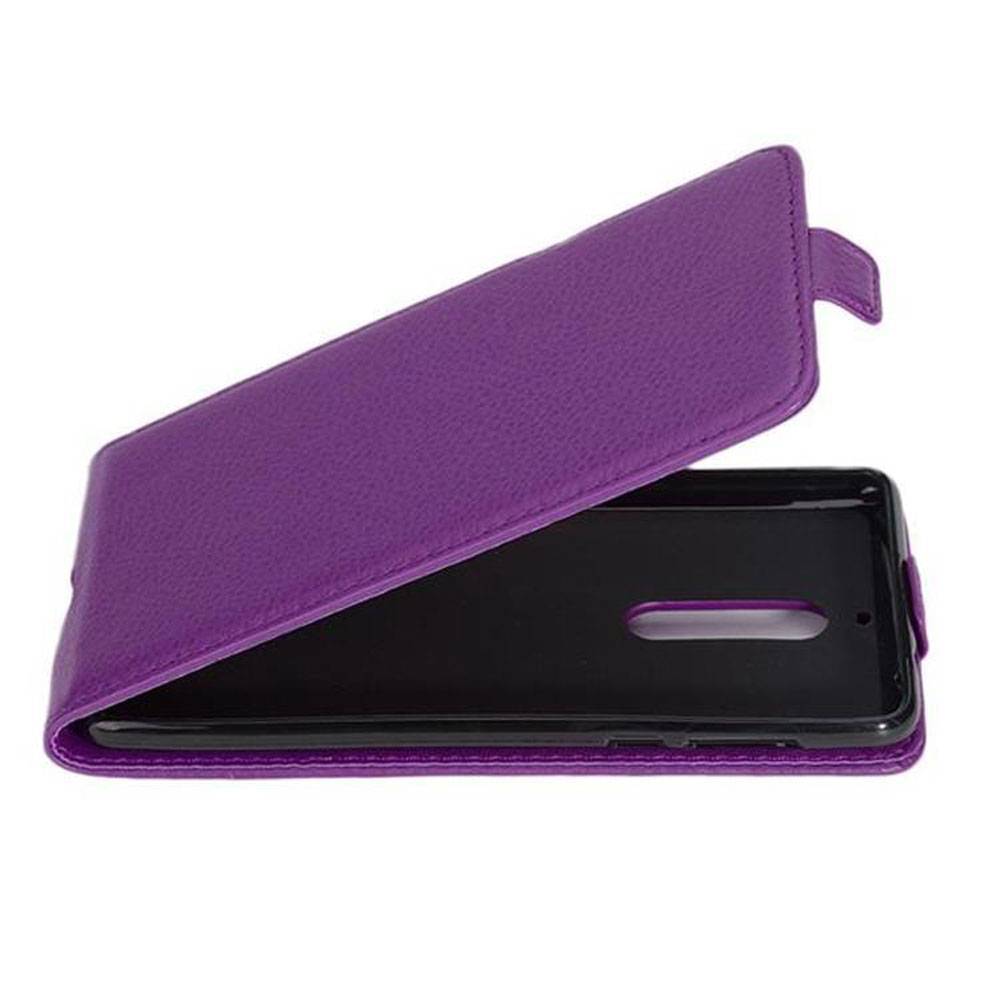 Cadorabo Hülle für Nokia 5 2017 Schutzhülle in Lila Flip Handyhülle Case Cover Etui Kunstleder