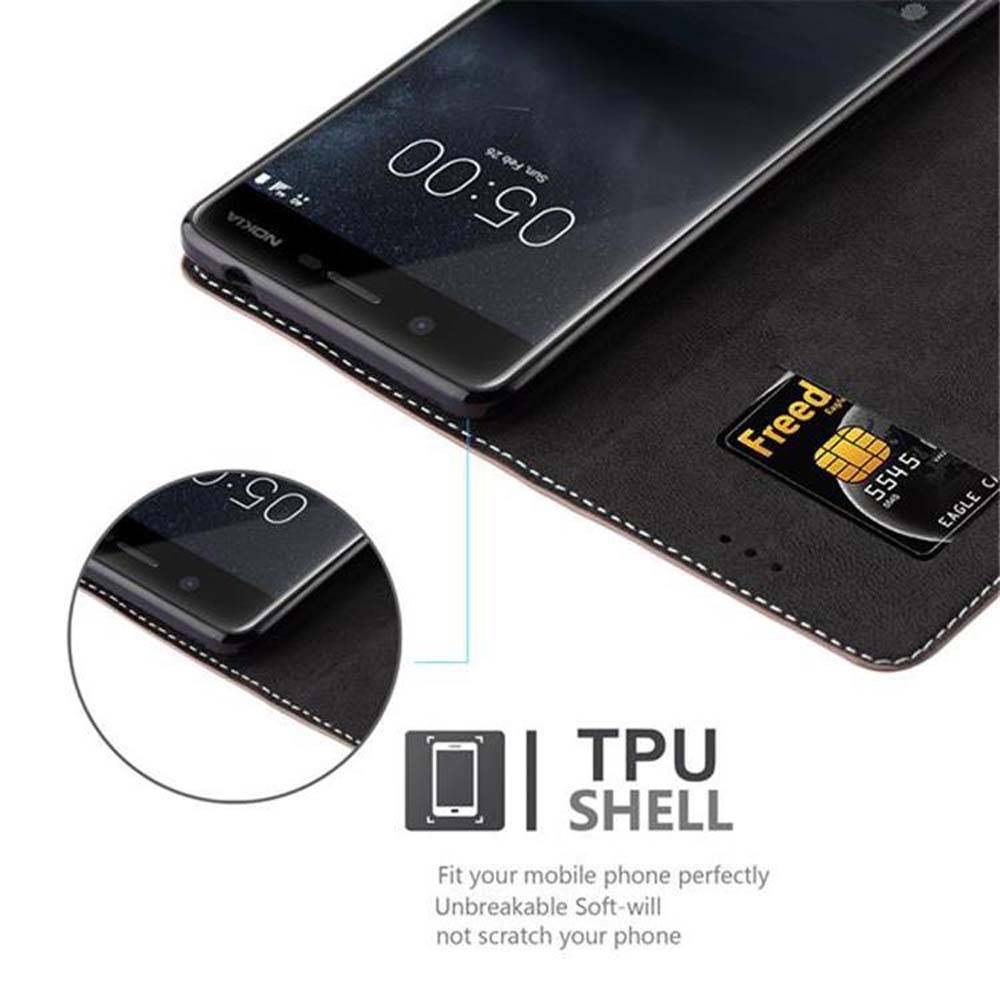 Cadorabo Hülle für Nokia 5 2017 Schutzhülle in Rosa SHandyhülle Book Case Etui Kunstleder