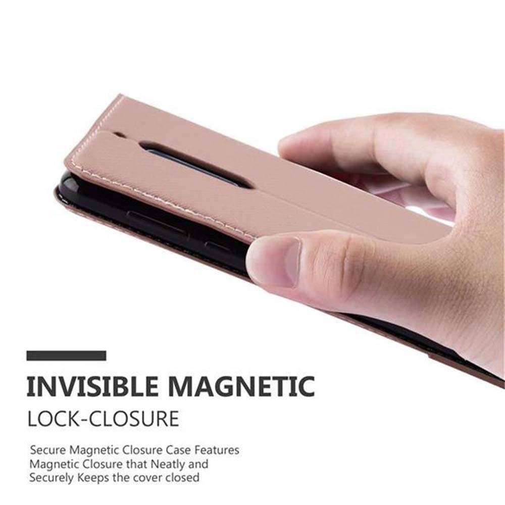 Cadorabo Hülle für Nokia 5 2017 Schutzhülle in Rosa SHandyhülle Book Case Etui Kunstleder