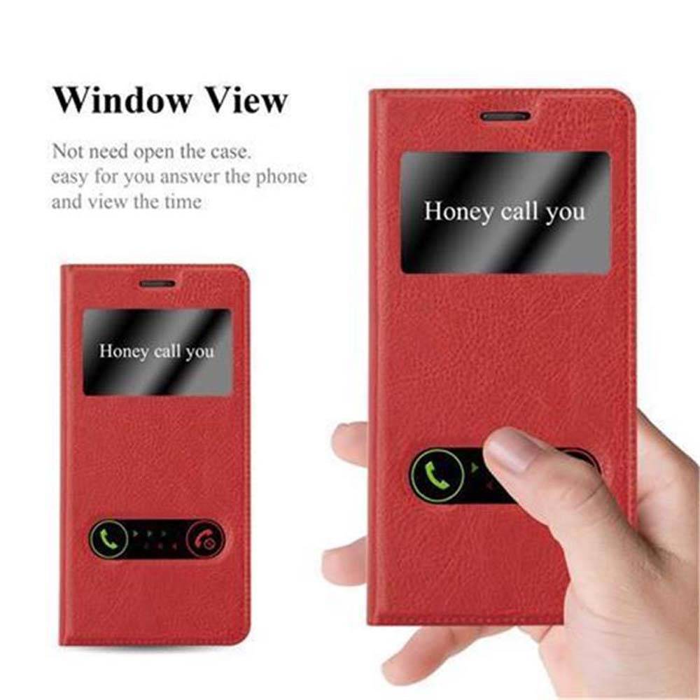 Cadorabo Schutzhülle für Nokia 5 2017 Hülle in Rot Handyhülle Book Case Cover Etui