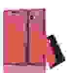 Cadorabo Hülle für Samsung Galaxy A7 2016 Schutz Hülle in Rot Handyhülle Etui Case Cover Magnetverschluss