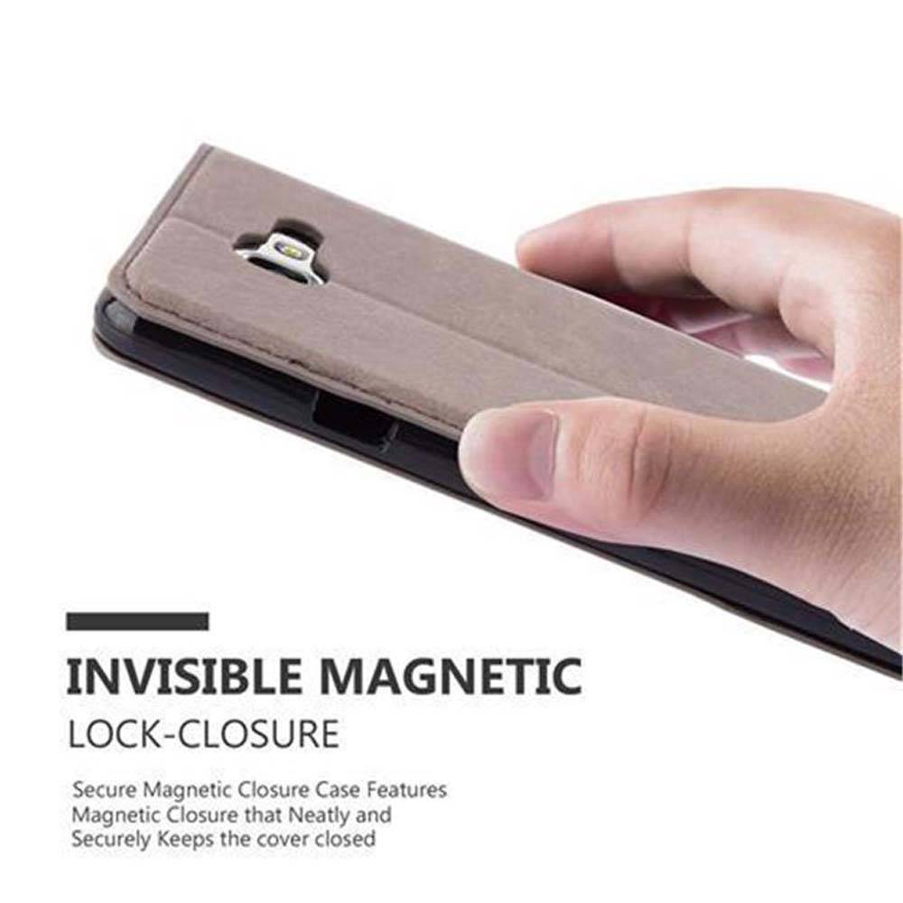 Cadorabo Hülle für Samsung Galaxy A7 2016 Schutz Hülle in Braun Handyhülle Etui Case Cover Magnetverschluss