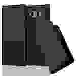 Cadorabo Hülle für Samsung Galaxy A8 2015 Schutz Hülle in Schwarz Handyhülle Etui Case Cover Magnetverschluss