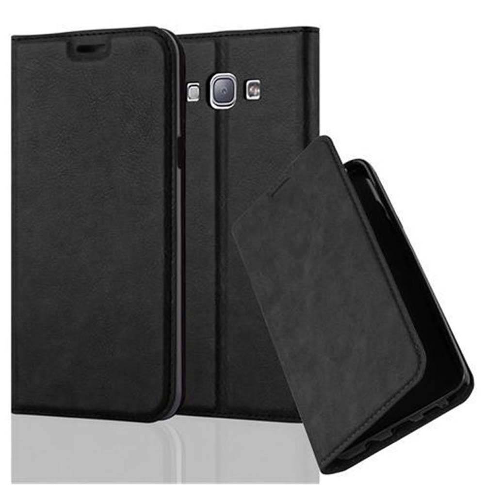 Cadorabo Hülle für Samsung Galaxy A8 2015 Schutz Hülle in Schwarz Handyhülle Etui Case Cover Magnetverschluss