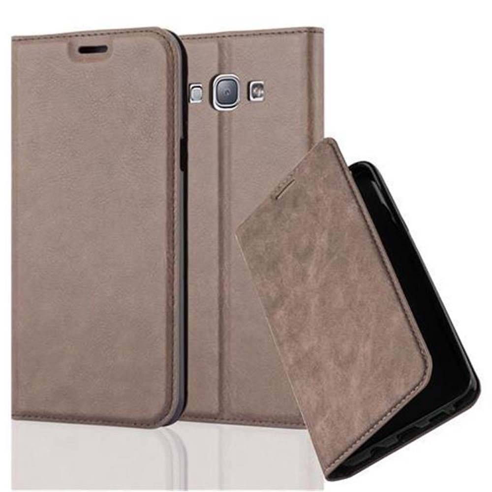 Cadorabo Hülle für Samsung Galaxy A8 2015 Schutz Hülle in Braun Handyhülle Etui Case Cover Magnetverschluss