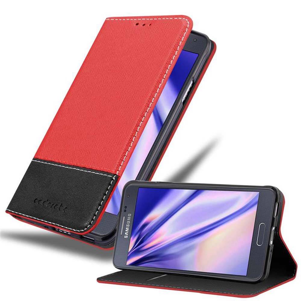 Cadorabo Hülle für Samsung Galaxy ALPHA Schutzhülle in Rot SHandyhülle Book Case Etui Kunstleder